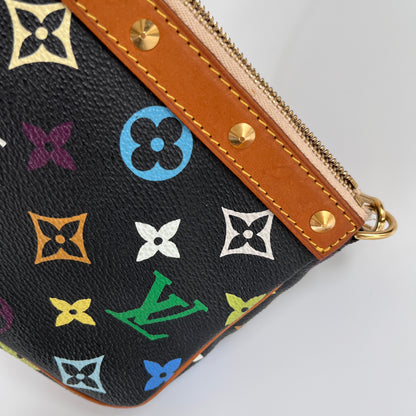 Louis Vuitton x Takashi Murakami Black Multicolor Pochette