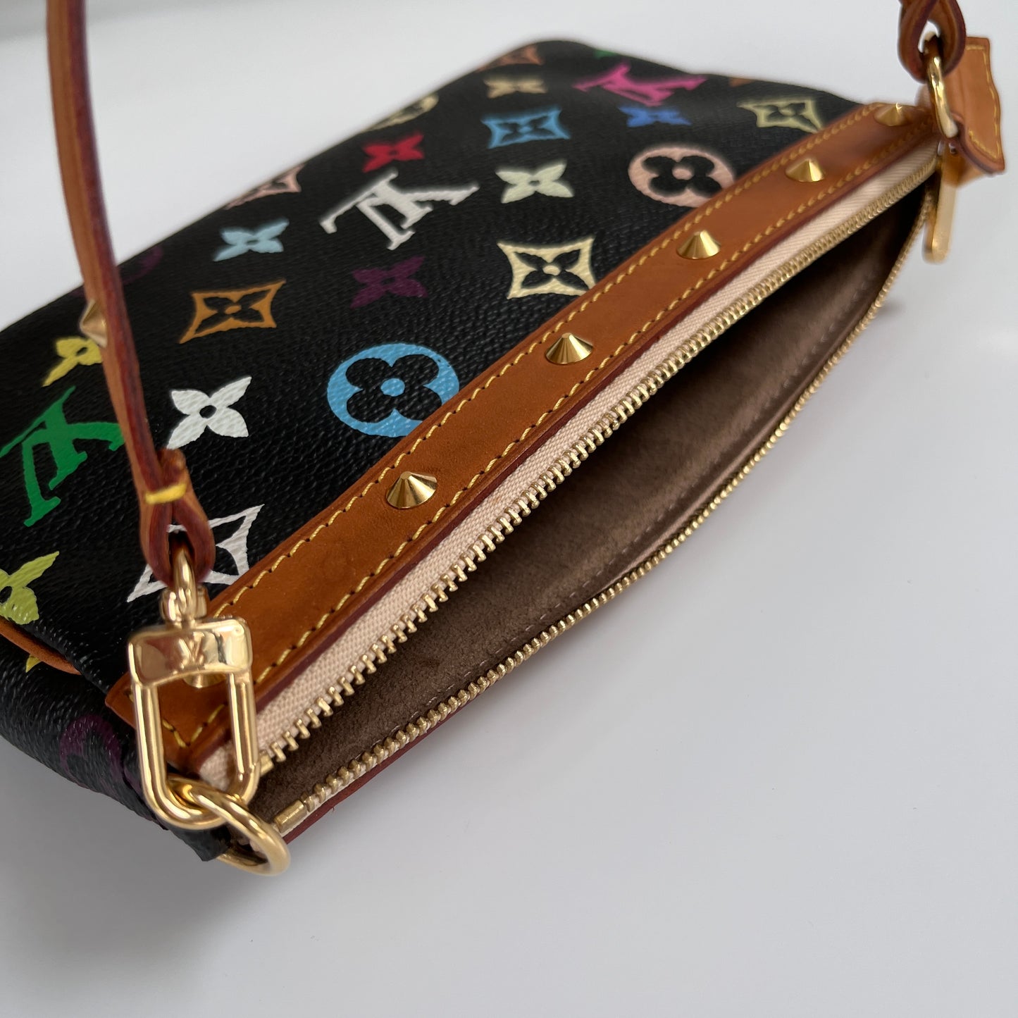 Louis Vuitton x Takashi Murakami Black Multicolor Pochette