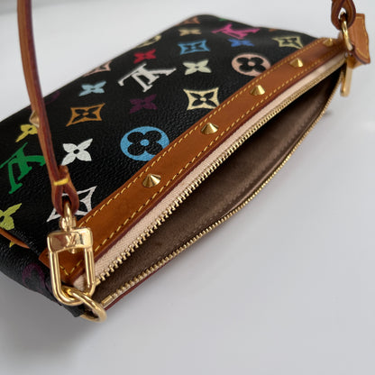 Louis Vuitton x Takashi Murakami Black Multicolor Pochette