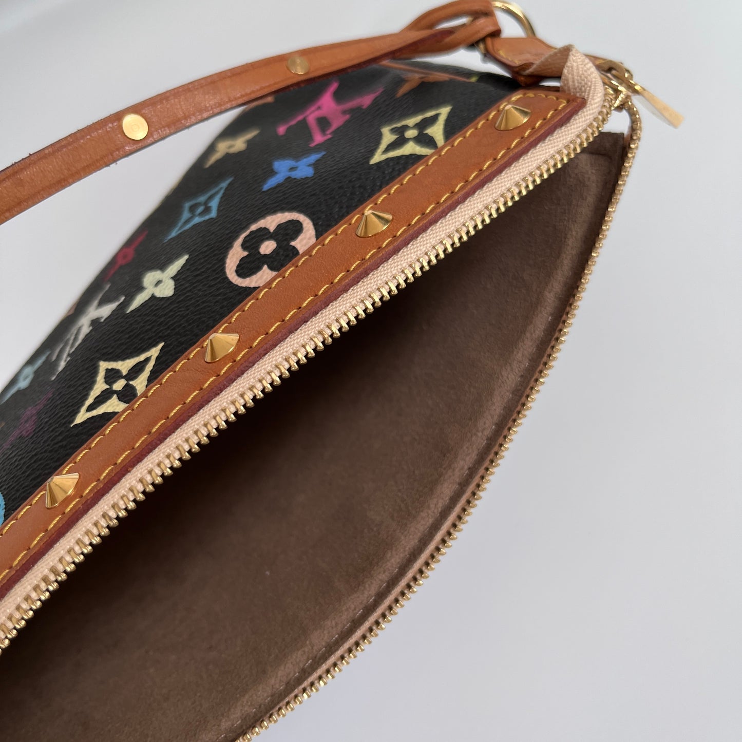 Louis Vuitton x Takashi Murakami Black Multicolor Pochette