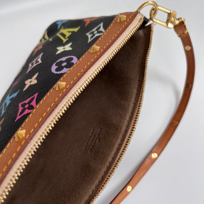 Louis Vuitton x Takashi Murakami Black Multicolor Pochette