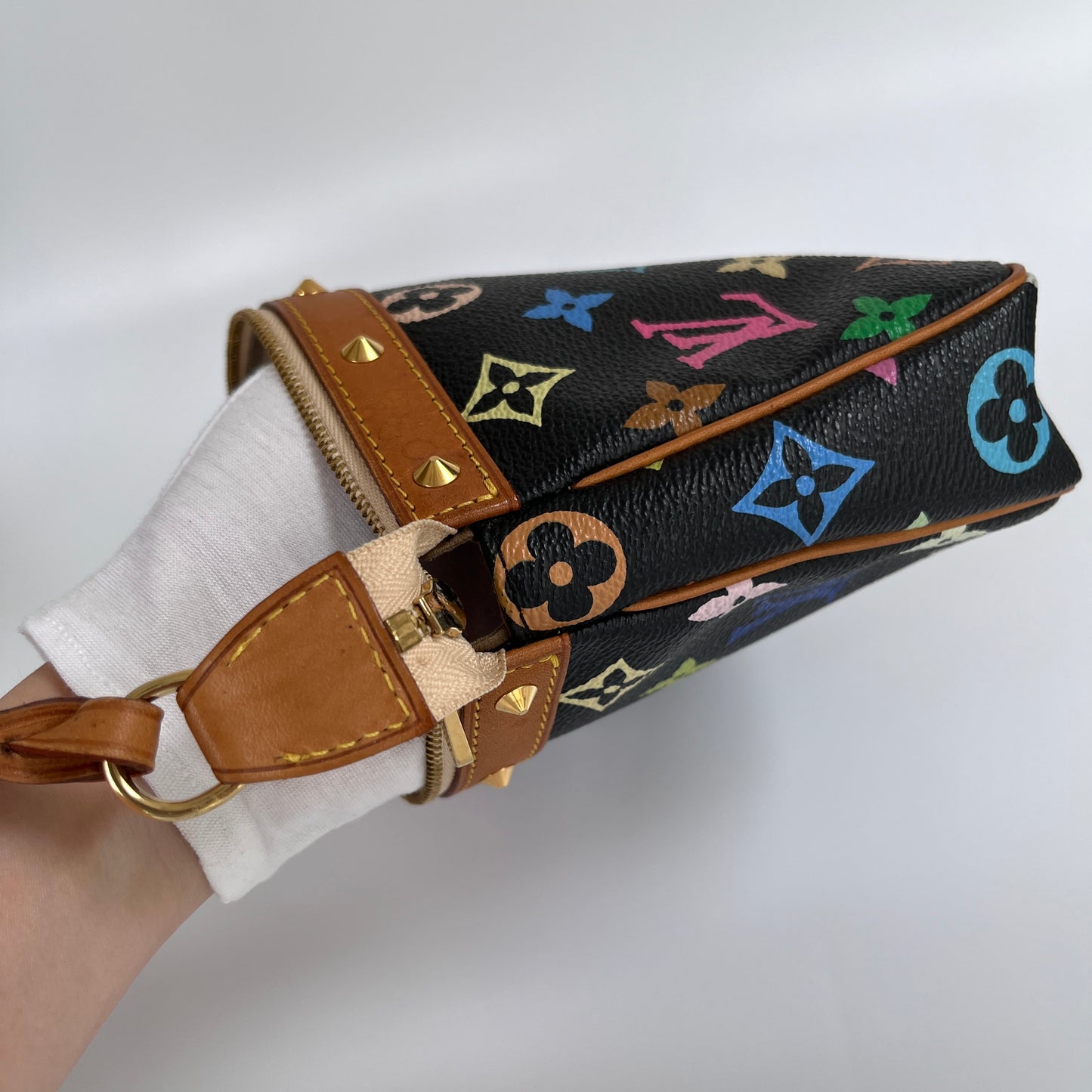 Louis Vuitton x Takashi Murakami Black Multicolor Pochette