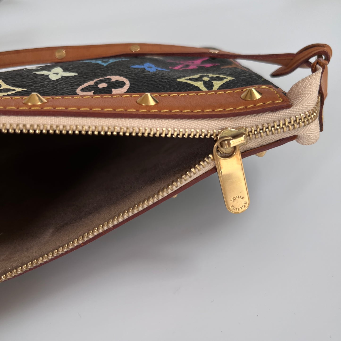 Louis Vuitton x Takashi Murakami Black Multicolor Pochette