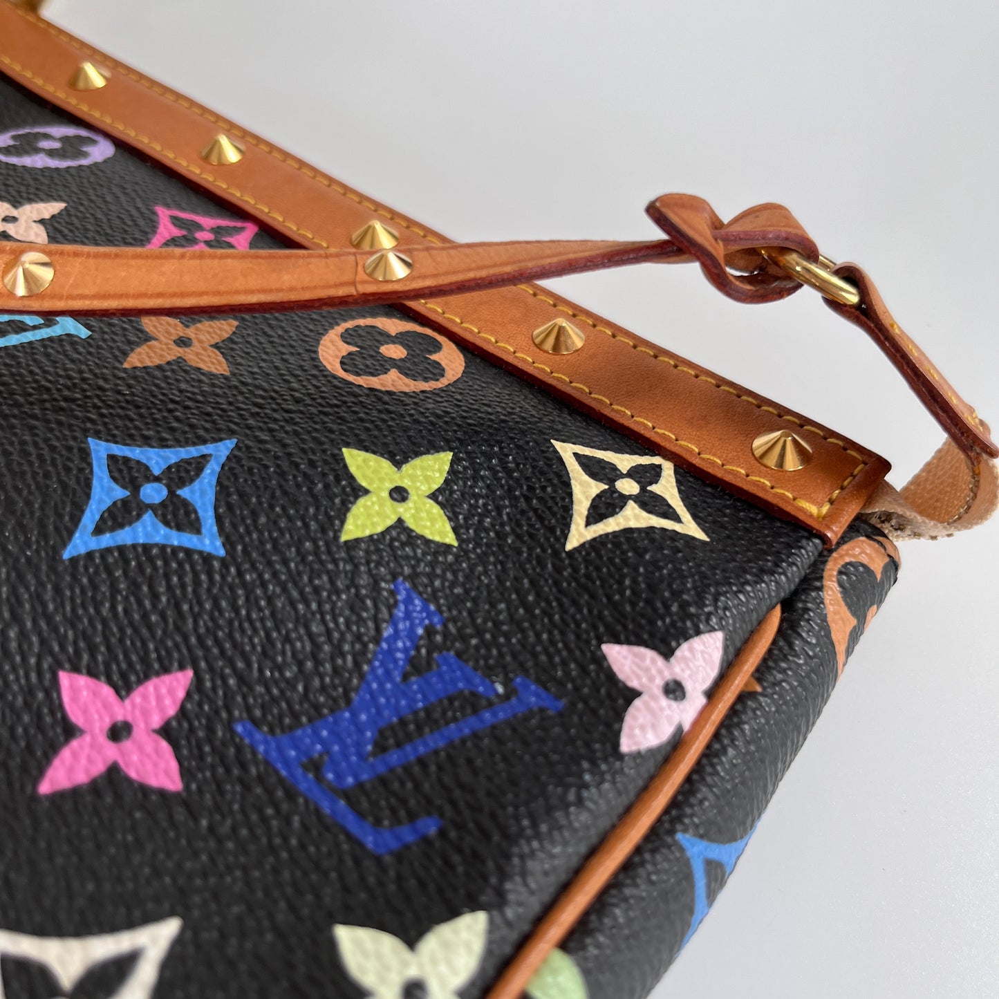 Louis Vuitton x Takashi Murakami Black Multicolor Pochette