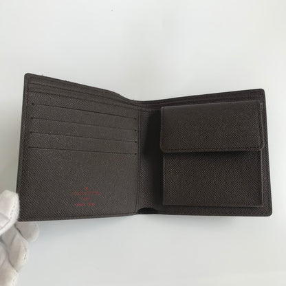 Louis Vuitton Portefeuille Marco Damier Ebene Bifold Wallet