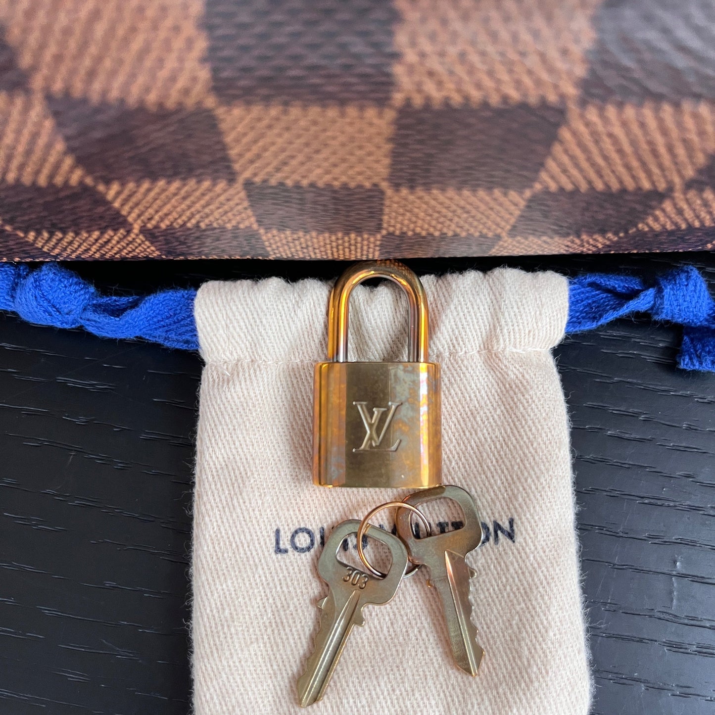 Louis Vuitton Speedy Bandoulière 25 Damier Ebene With Initial