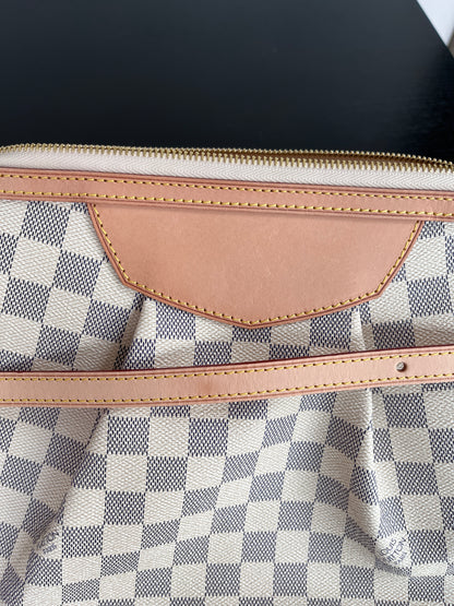 Louis Vuitton Siracusa PM Damier Azur Shoulder Bag