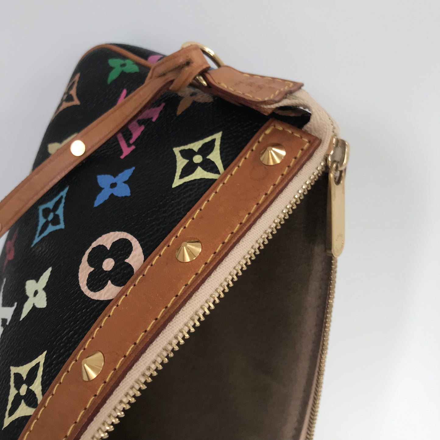 Louis Vuitton x Takashi Murakami Black Multicolor Pochette