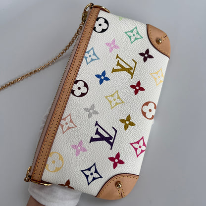 Louis Vuitton x Takashi Murakami Milla MM White Multicolor Clutch