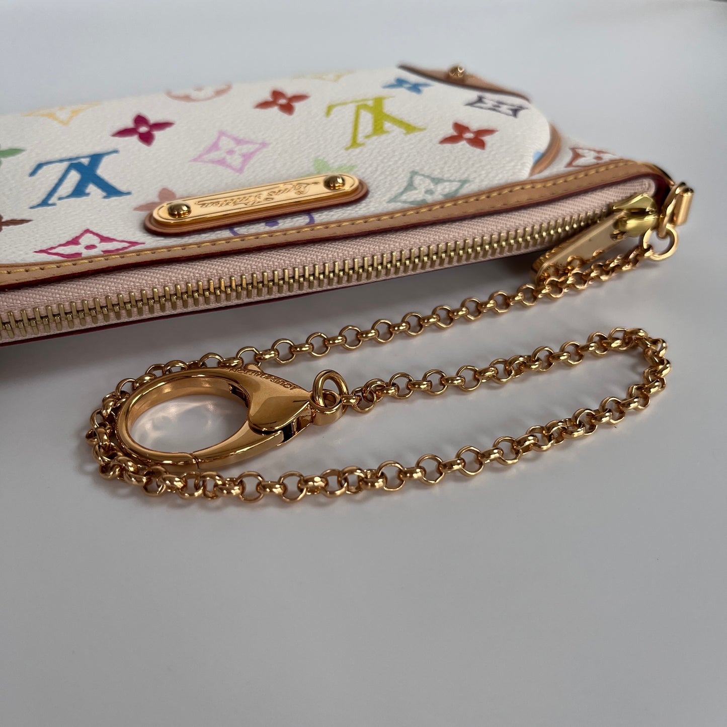 Louis Vuitton x Takashi Murakami Milla MM White Multicolor Clutch
