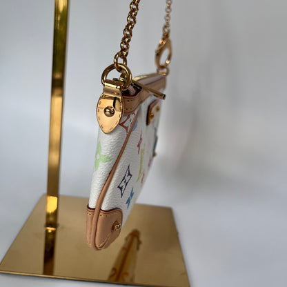 Louis Vuitton x Takashi Murakami Milla MM White Multicolor Clutch