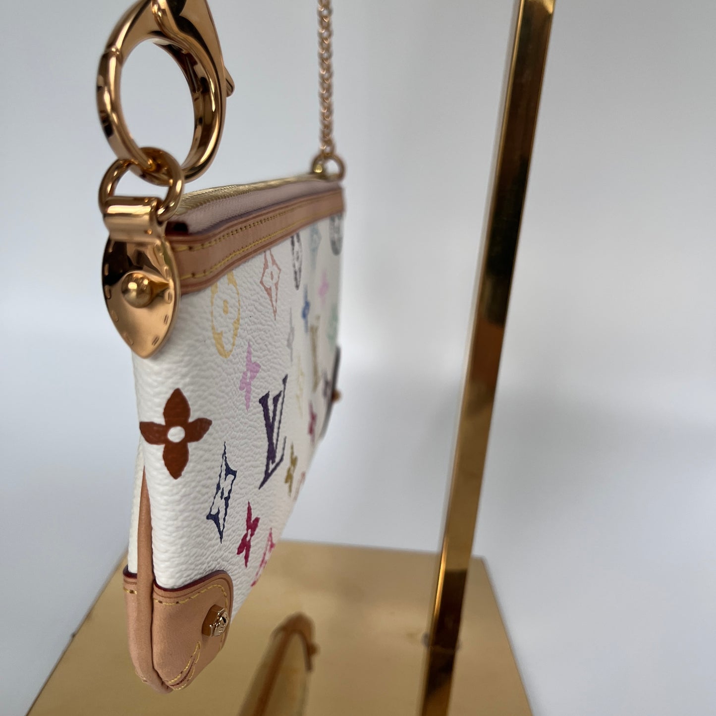Louis Vuitton x Takashi Murakami Milla MM White Multicolor Clutch