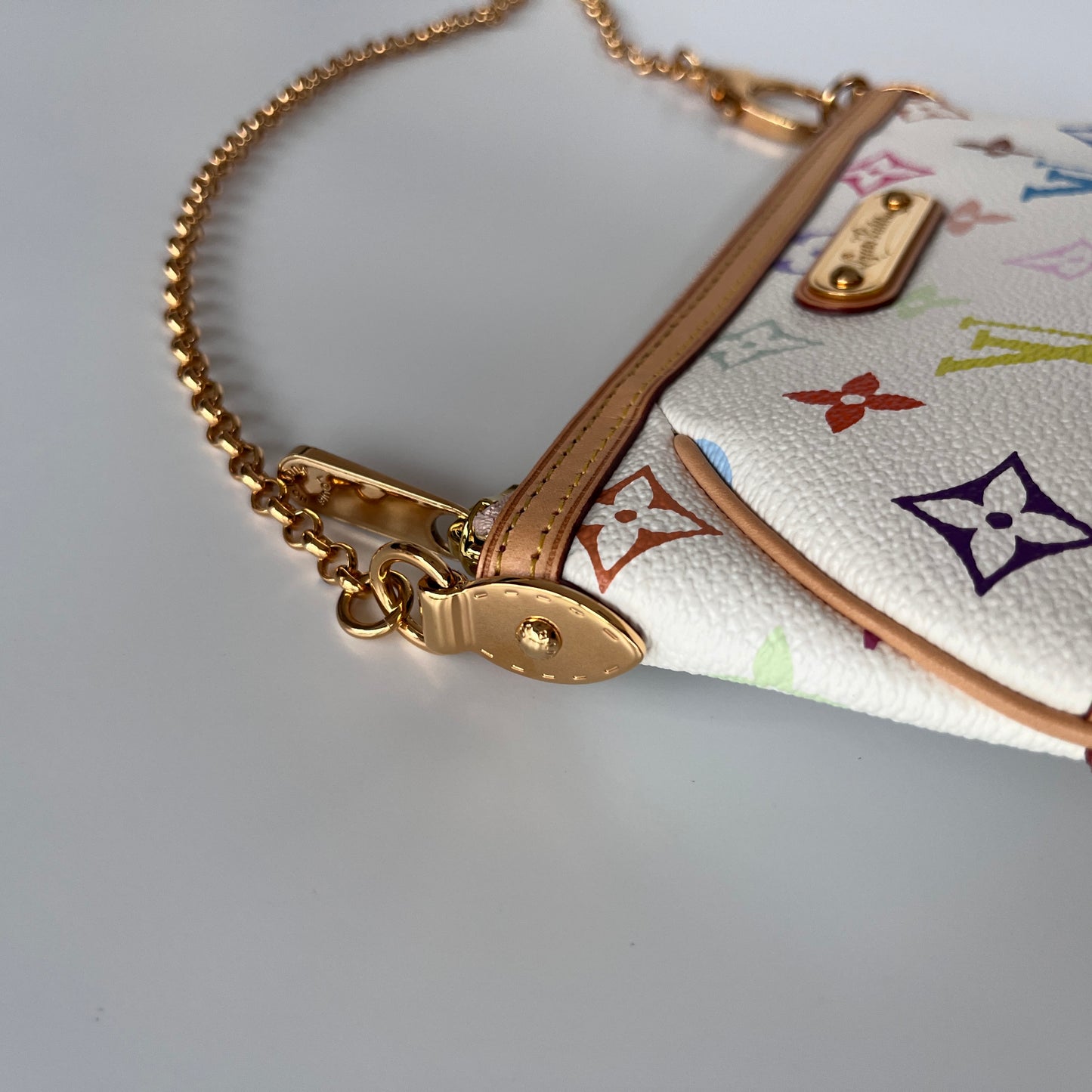 Louis Vuitton x Takashi Murakami Milla MM White Multicolor Clutch