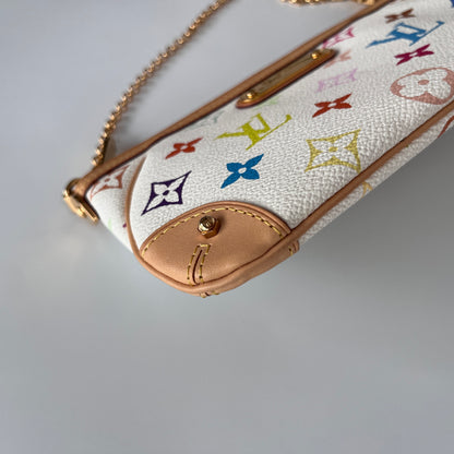 Louis Vuitton x Takashi Murakami Milla MM White Multicolor Clutch