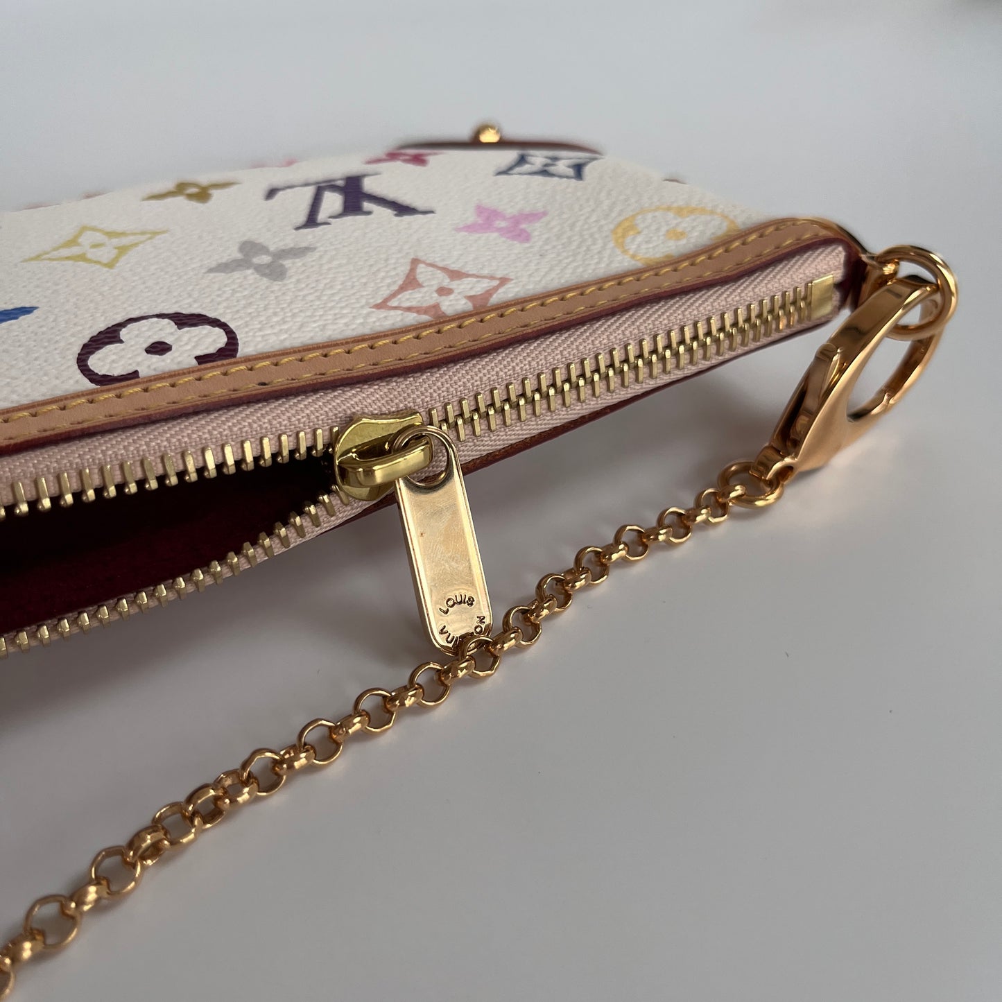 Louis Vuitton x Takashi Murakami Milla MM White Multicolor Clutch
