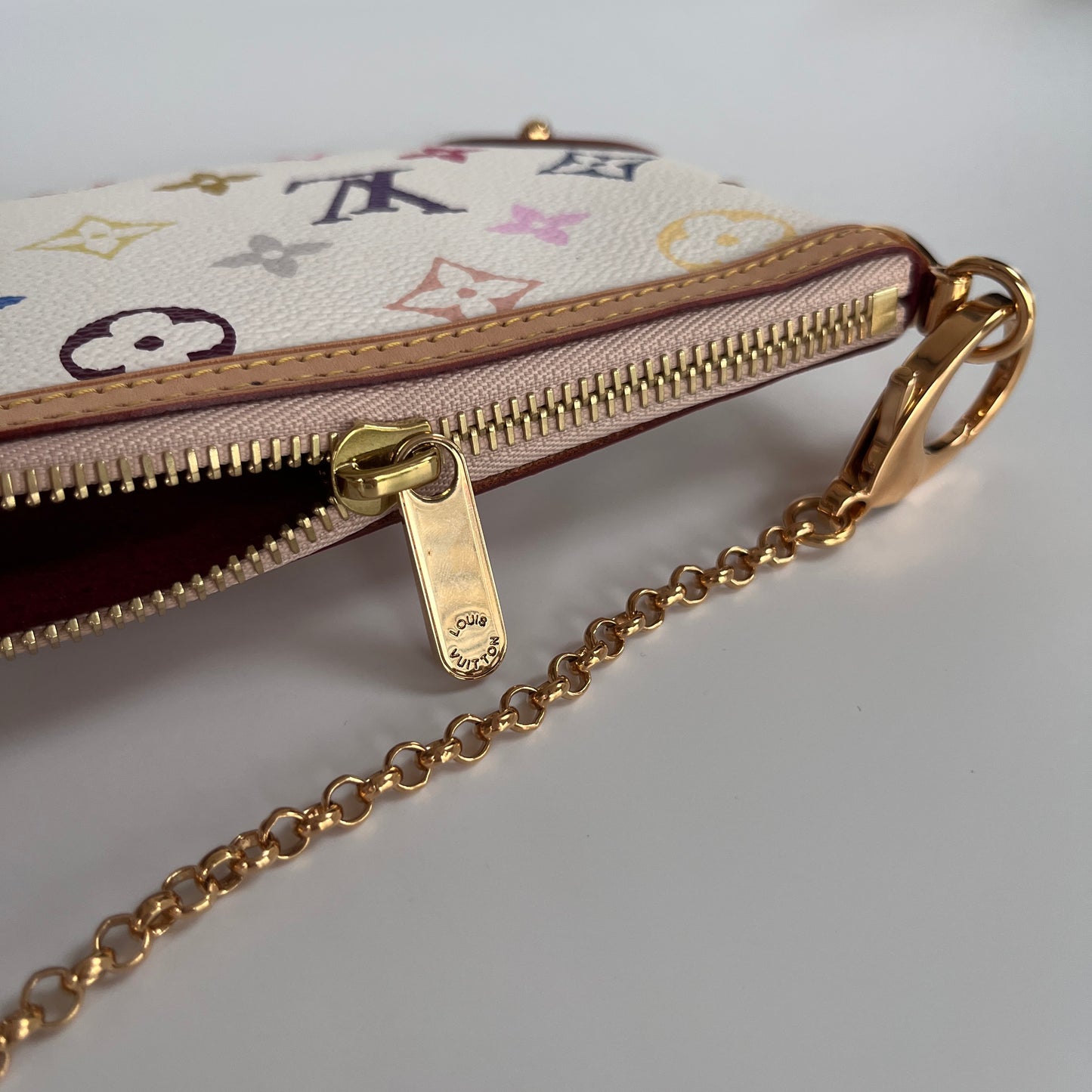Louis Vuitton x Takashi Murakami Milla MM White Multicolor Clutch