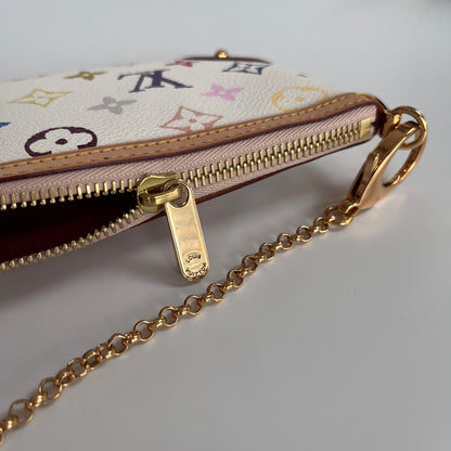 Louis Vuitton x Takashi Murakami Milla MM White Multicolor Clutch