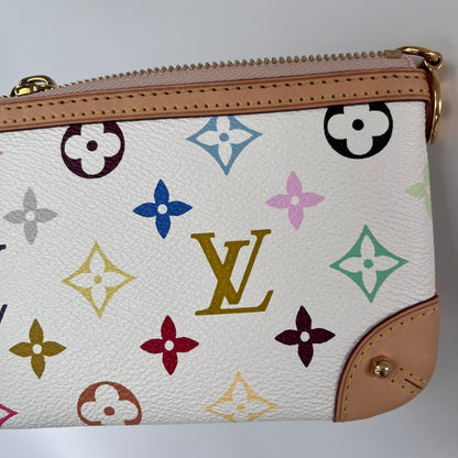 Louis Vuitton x Takashi Murakami Milla MM White Multicolor Clutch