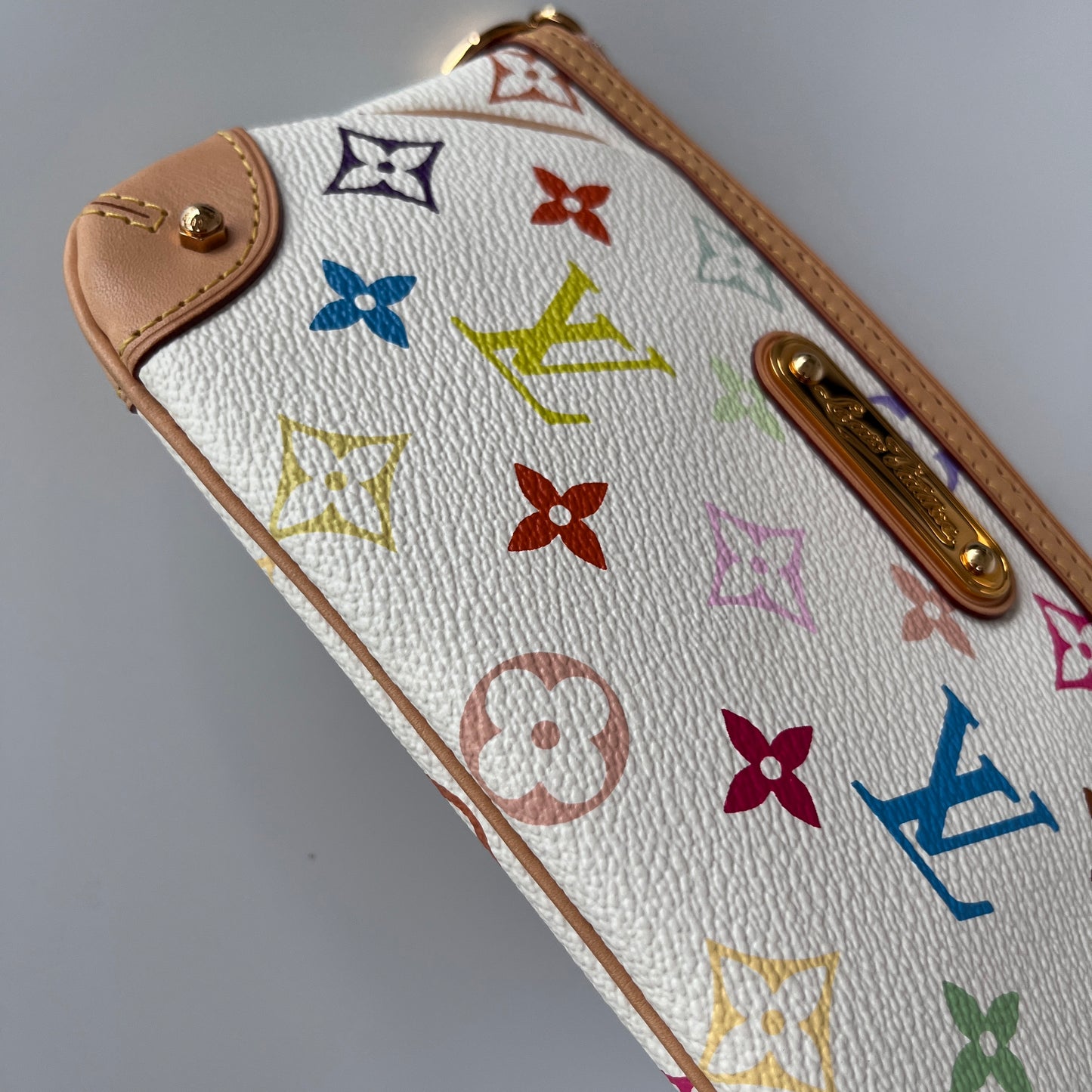Louis Vuitton x Takashi Murakami Milla MM White Multicolor Clutch