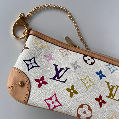 Louis Vuitton x Takashi Murakami Milla MM White Multicolor Clutch