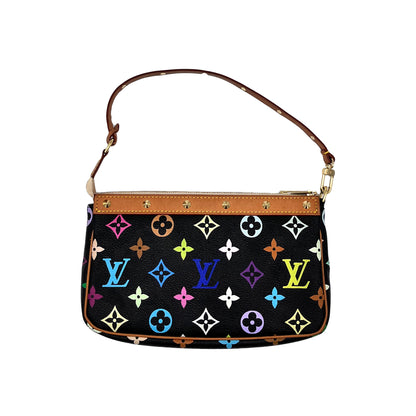 Louis Vuitton x Takashi Murakami Black Multicolor Pochette