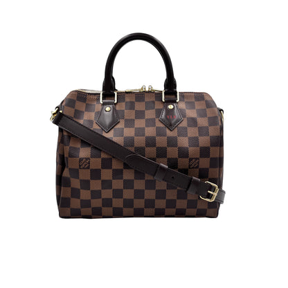 Louis Vuitton Speedy Bandoulière 25 Damier Ebene With Initial