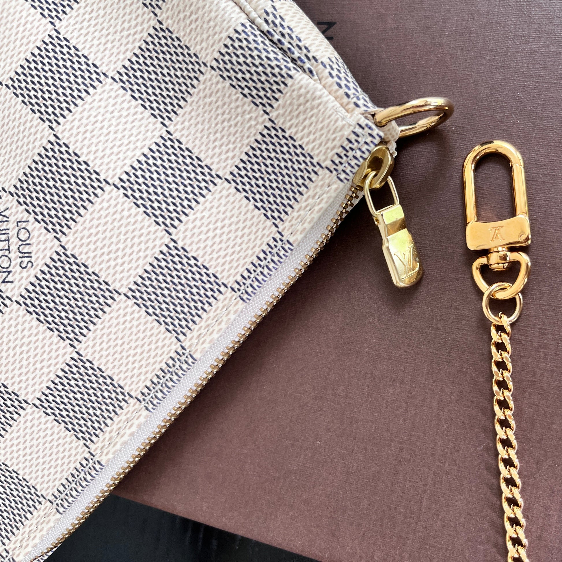 Louis Vuitton Mini Pochette Accessoires Damier Azur