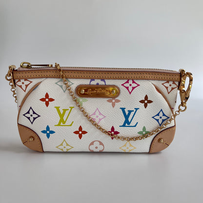 Louis Vuitton x Takashi Murakami Milla MM White Multicolor Clutch