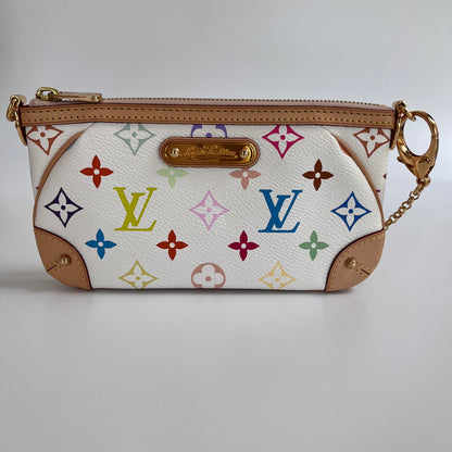 Louis Vuitton x Takashi Murakami Milla MM White Multicolor Clutch