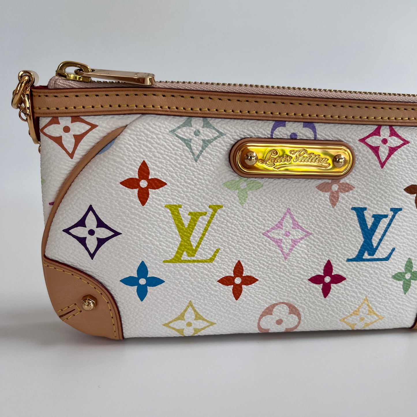 Louis Vuitton x Takashi Murakami Milla MM White Multicolor Clutch