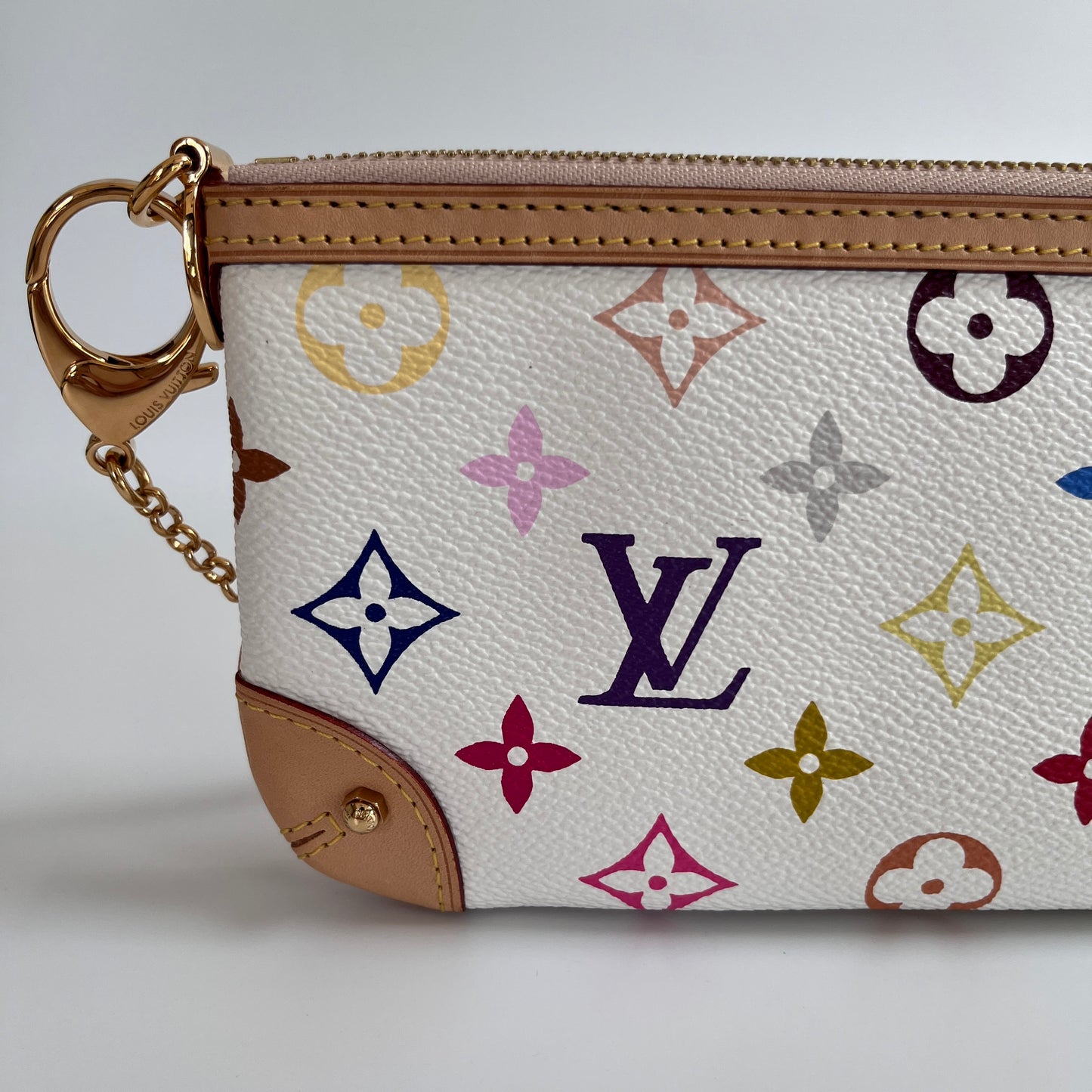 Louis Vuitton x Takashi Murakami Milla MM White Multicolor Clutch