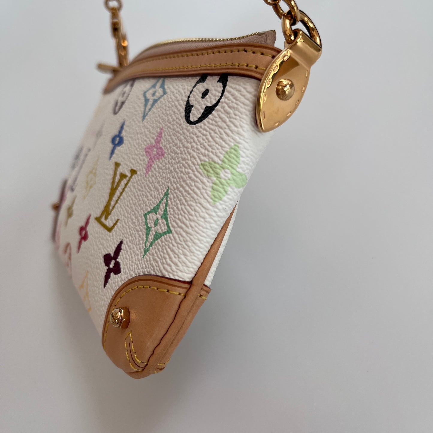 Louis Vuitton x Takashi Murakami Milla MM White Multicolor Clutch