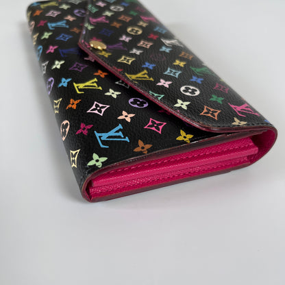 Louis Vuitton x Takashi Murakami Sarah Black Multicolor Wallet