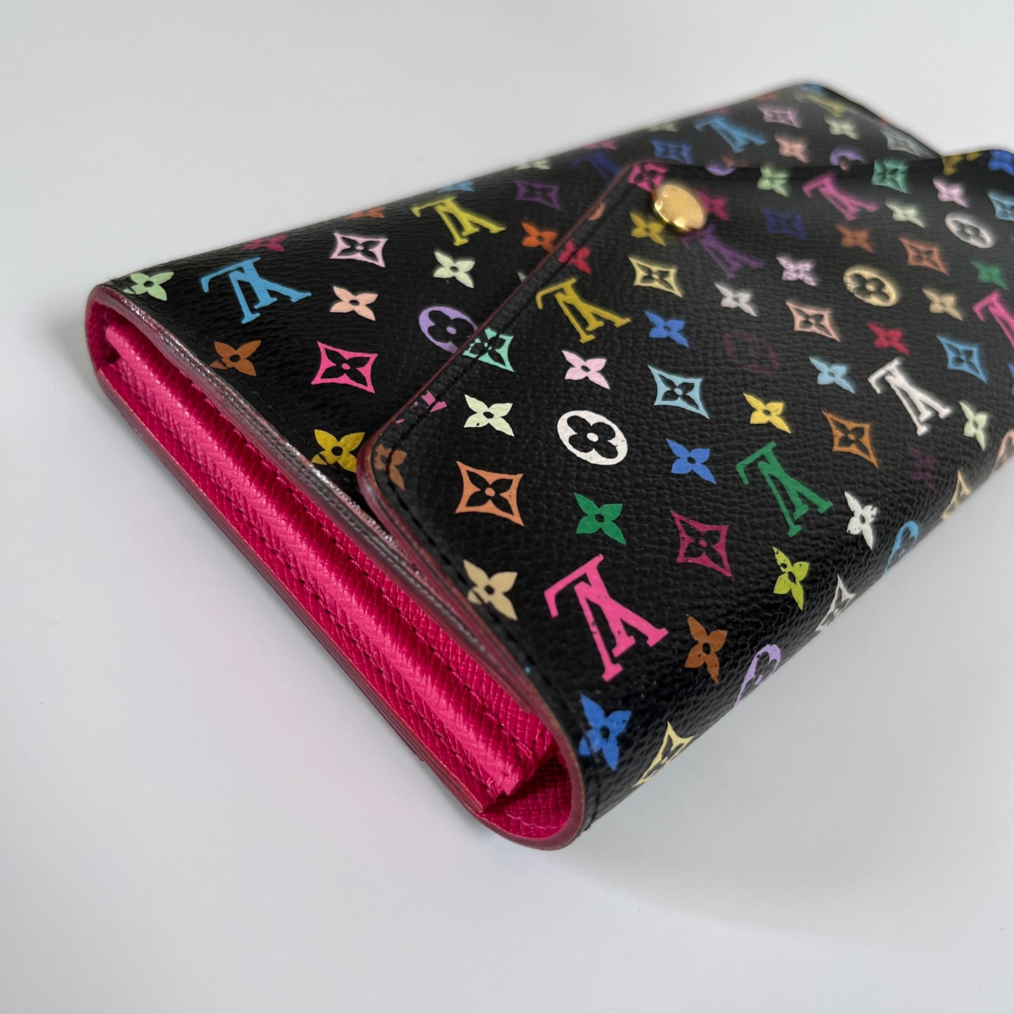 Louis Vuitton x Takashi Murakami Sarah Black Multicolor Wallet