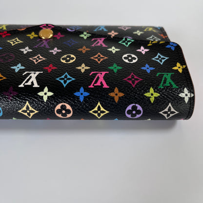Louis Vuitton x Takashi Murakami Sarah Black Multicolor Wallet