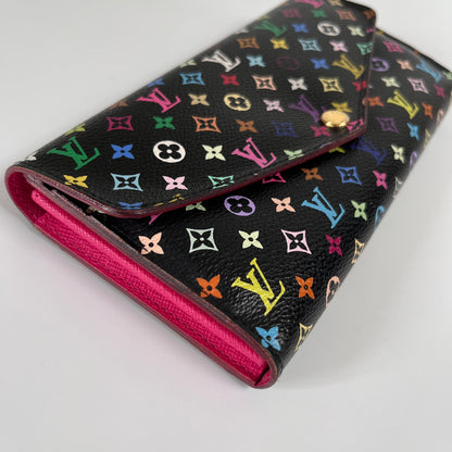 Louis Vuitton x Takashi Murakami Sarah Black Multicolor Wallet