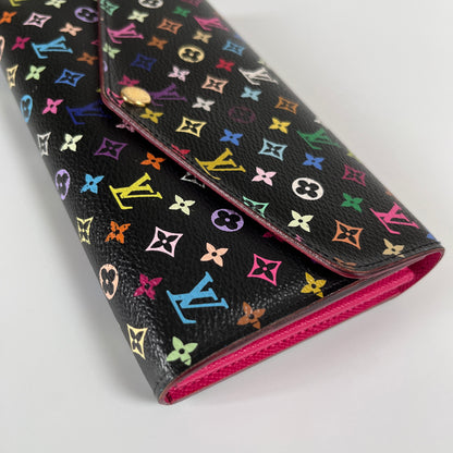 Louis Vuitton x Takashi Murakami Sarah Black Multicolor Wallet
