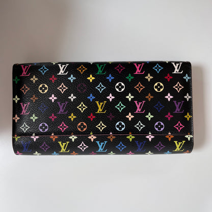 Louis Vuitton x Takashi Murakami Sarah Black Multicolor Wallet