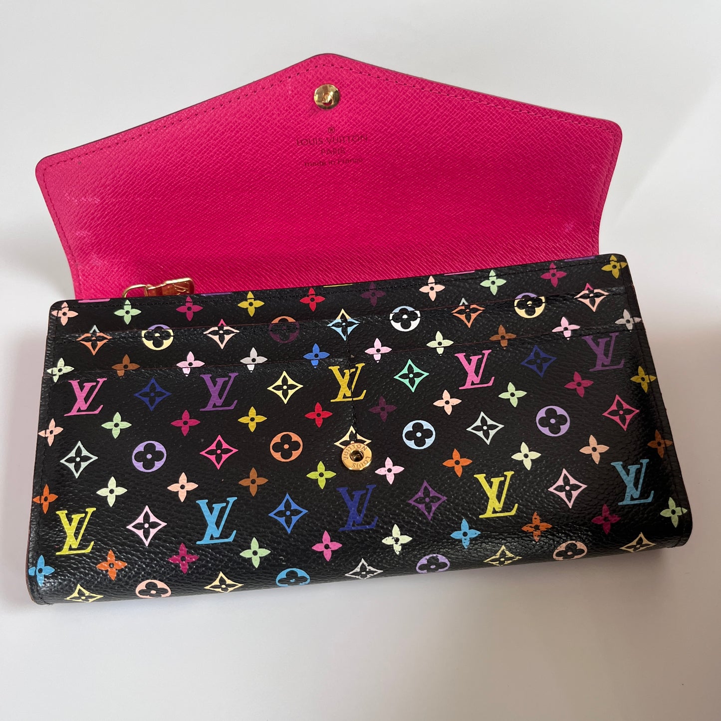 Louis Vuitton x Takashi Murakami Sarah Black Multicolor Wallet