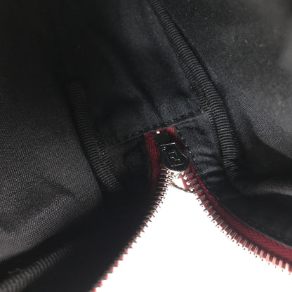 Fendi FF Coated Canvas Red Wristlet Pouch