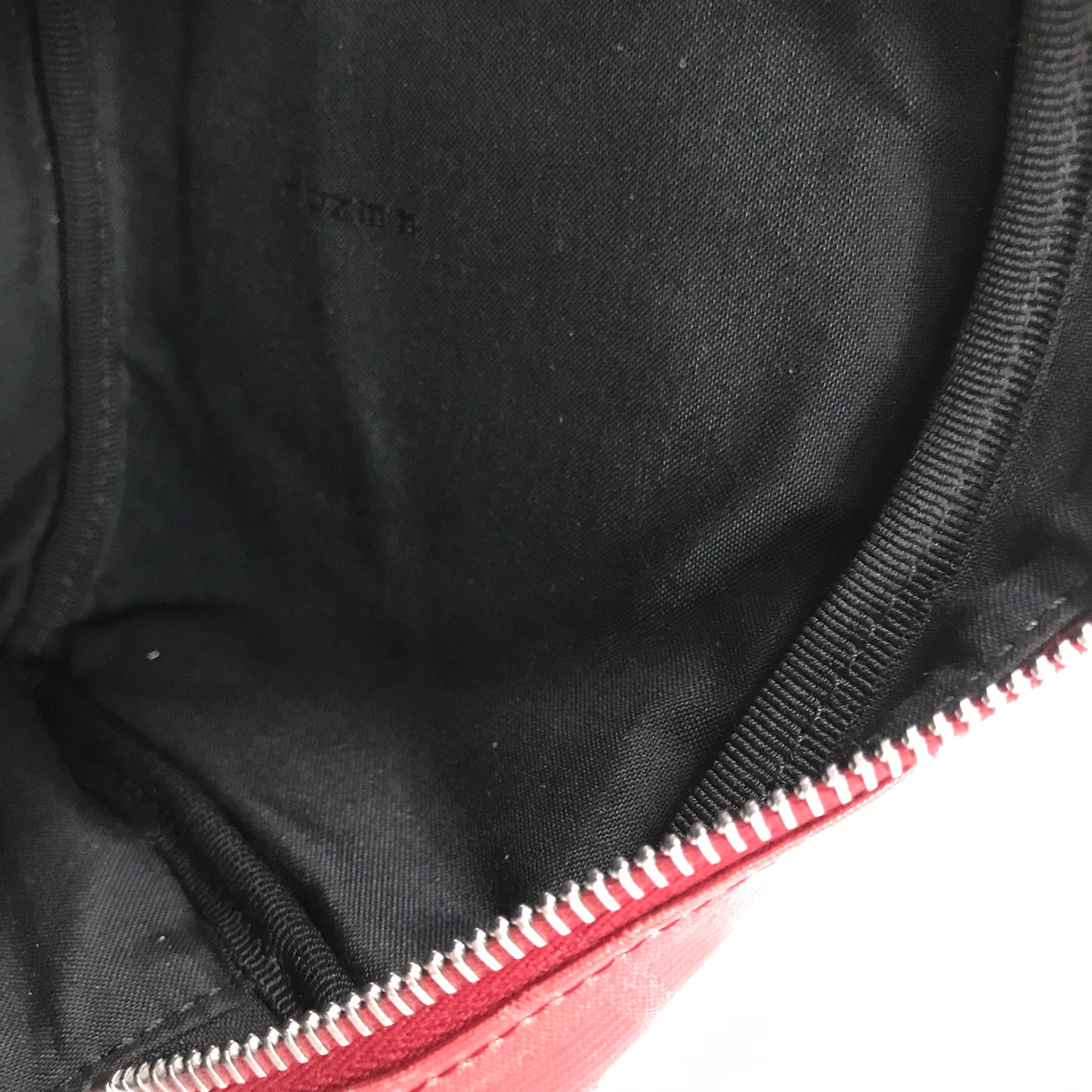 Fendi FF Coated Canvas Red Wristlet Pouch