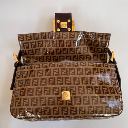 Fendi Zucca Baguette PVC Shoulder Bag