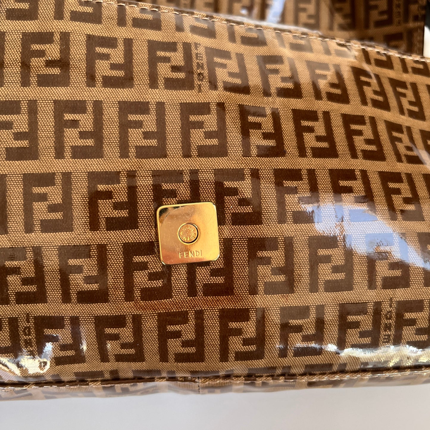 Fendi Zucca Baguette PVC Shoulder Bag