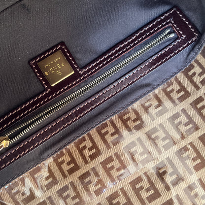 Fendi Zucca Baguette PVC Shoulder Bag