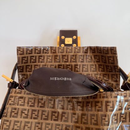 Fendi Zucca Baguette PVC Shoulder Bag
