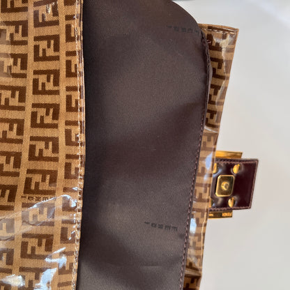 Fendi Zucca Baguette PVC Shoulder Bag