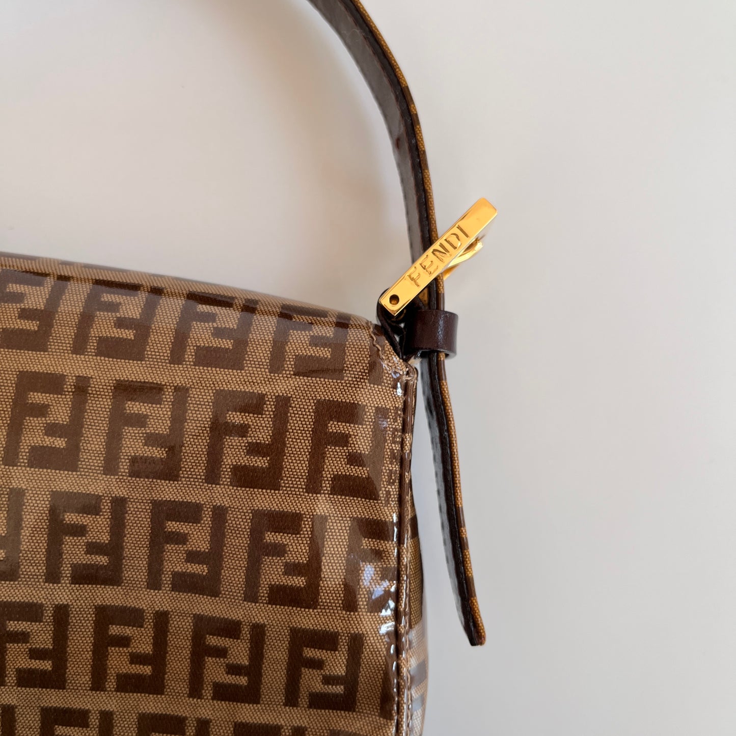 Fendi Zucca Baguette PVC Shoulder Bag