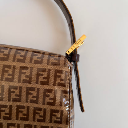Fendi Zucca Baguette PVC Shoulder Bag