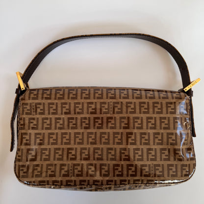 Fendi Zucca Baguette PVC Shoulder Bag