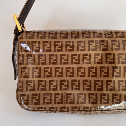 Fendi Zucca Baguette PVC Shoulder Bag